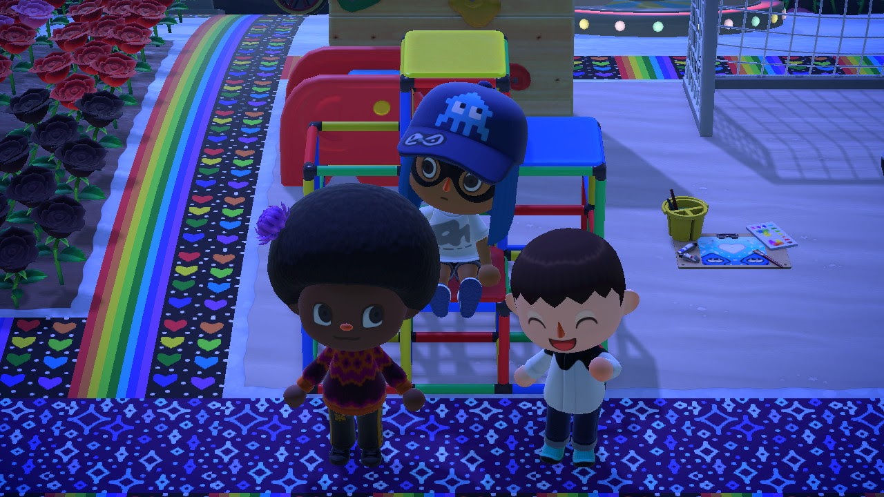 Picture of LittleBit and two friends in Animal Crossing New Horizons